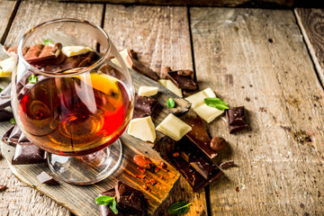Glass of brandy, whiskey or cognac