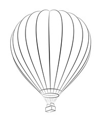 A sketch of the big hot air balloon.

