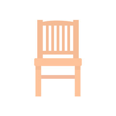 Flat chair, furniture icon, vector illustration isolated on white background