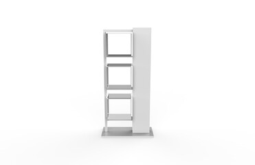 Display stand, retail display stand for product , display stands isolated on white background. 3d illustration