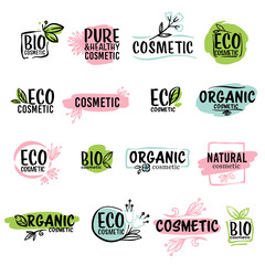 Eco cosmetics and organic production, ecological product labels