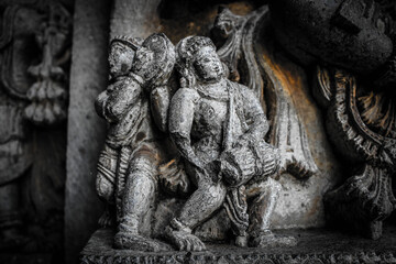 Fototapeta premium ancient statue from Hoysala architecture 