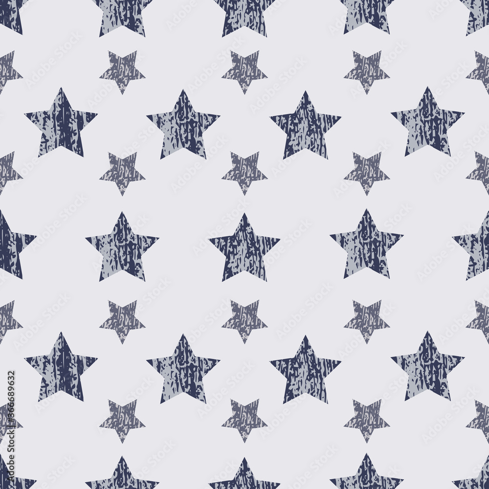 Poster abstract seamless pattern with stars