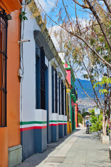 Fototapeta na wymiar メキシコ　オアハカの美しいコロニアルタウン コピースペースあり　Beautiful colonial town of Oaxaca, Mexico,with copy space　