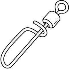 Fin fishing T rolling swivel snap