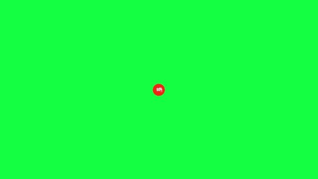 Big Sale Discount counter complete set on green screen