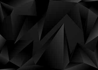 Abstract polygonal dark background, vector illustration