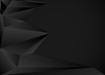 Obraz premium Abstract polygonal dark background, vector illustration