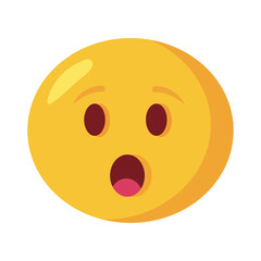 terrified emoji face classic flat style icon