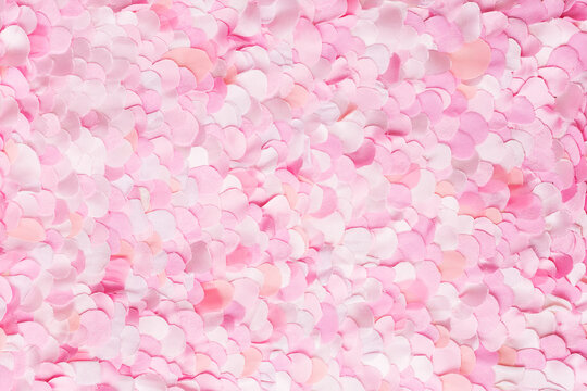 Pattern of light pink textile petals