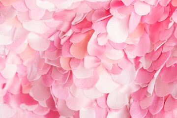 Obraz premium Soft tender pink textile petals composition