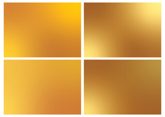 Fototapeta premium 金色のグラデーション背景セット