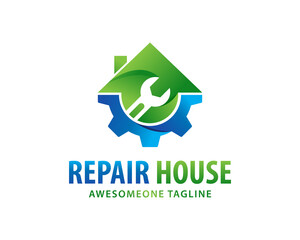 House Repair Logo Design, Concept, Icon, Symbol, Vector