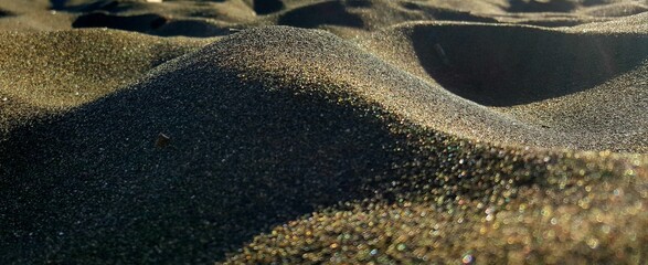 Obraz premium close up on black sand