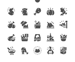 Chicken Well-crafted Pixel Perfect Vector Solid Icons 30 2x Grid for Web Graphics and Apps. Simple Minimal Pictogram