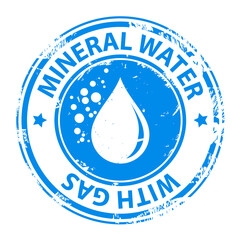 Mineral water with gas icon isolated on white background. Vector illustration