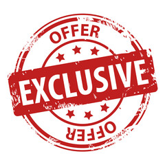 Exclusive Special Offer rubber stamp icon