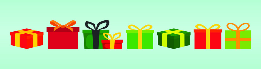 a set of gift box stock vector illustration