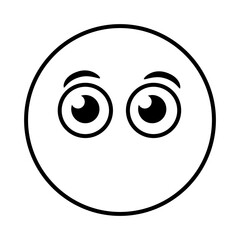 emoji face without mouth line style icon