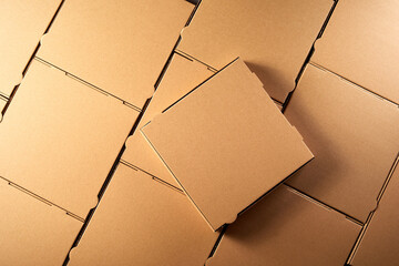 Background texture of unlabelled pizza boxes
