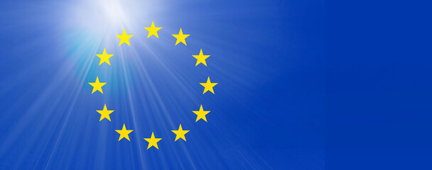 eu europa symbol flagge licht