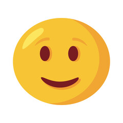 happy emoji face classic flat style icon