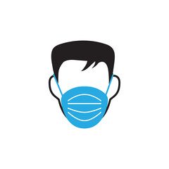 Face mask icon design template vector isolated illustration