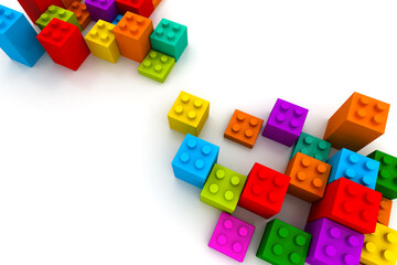 Fototapeta premium blocks background for template design