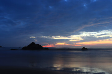 Naklejka na ściany i meble Beautiful sunset at Agonda Beach - Goa 