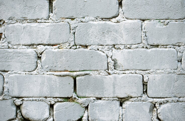 Bright white brick wall flat background texture