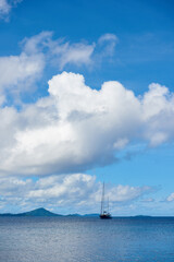 Southern sea and cruise ship