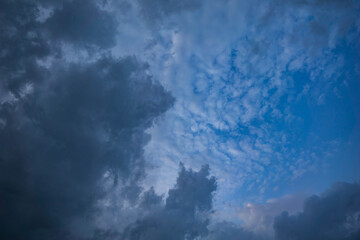 Obraz na płótnie Canvas clouds, sky,after the rain, rain comming,blue clouds, amazing sky