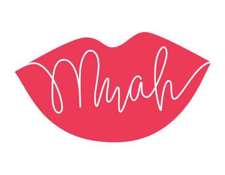 Red lips with muah