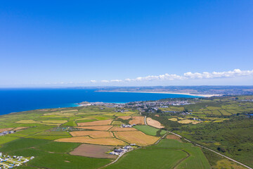 Aerial photograph of St Ives, Cornwall, England, United Kingdom