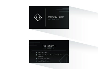 Black and white noir name card