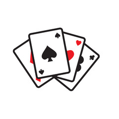playing card icon vector symbol template