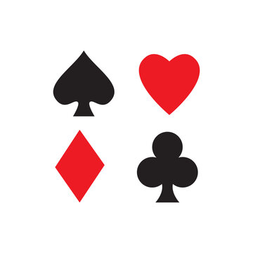 playing card icon vector symbol template