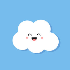 Cloud on blue sky background vector.