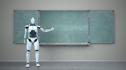 Humanoide Roboter als Dozent in der Schule