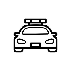 police car icon vector symbol template