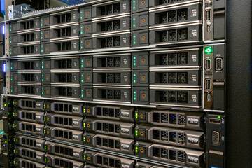 Cloud services are available on hard drives of computer equipment. Hosting platform for storage...