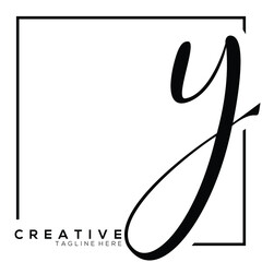 Letter Y Dynamic Monogram Typography Logo Template