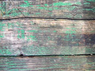 The texture of the old cracked bench in the Park. Space for an inscription or design. Old background Board. A wooden Board on an old Park bench with peeling paint.