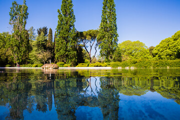 Beautiful reflection in Villa Borghese Gardens