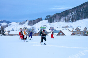 Silvesterchlausen or New Year’s Mummers Processions. It's part of the Silvesterchlausen tradition of greeting for the New Year in the Canton of Appenzell, Switzerland
