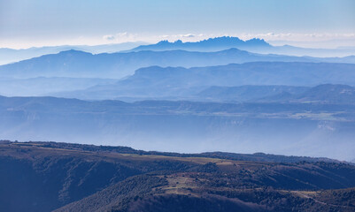 Beautiful mountain pikes from Spanish mountain Montseny