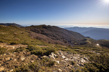 Fototapeta na wymiar Mountain panoramic picture from Spain, Mountain Montseny