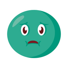 emoji face sickness flat style icon