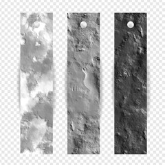 Set of bookmark illustration design with abstract marble texture.