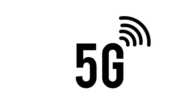 5G internet wirelles connection sign icon.